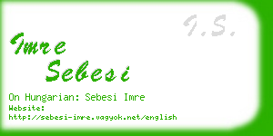 imre sebesi business card